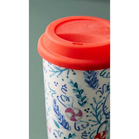 Anthropologie Peppermint & Marshmallow Travel Mug - Picture 3 of 11